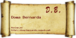 Doma Bernarda névjegykártya